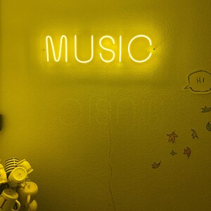 Music neon sign, Music neon light, Music led sign, Music light sign, Music wall decor, Neon sign wall decor, Neon sign for business image 6