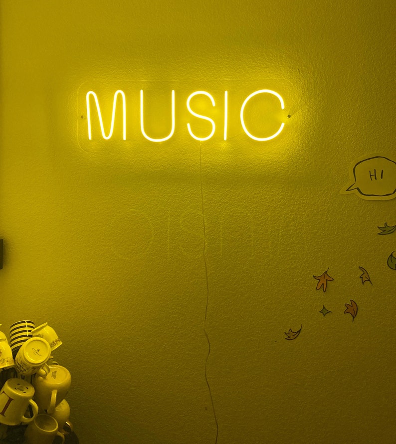 Music neon sign, Music neon light, Music led sign, Music light sign, Music wall decor, Neon sign wall decor, Neon sign for business image 6