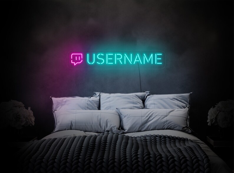 Gamer Tag Neon Sign Custom Neon Sign Gamer Gamer Tag Light Etsy