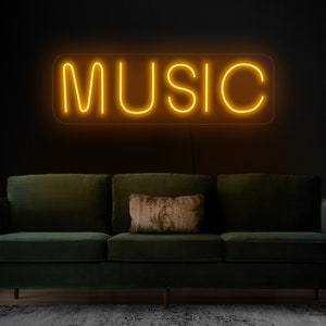 Music neon sign, Music neon light, Music led sign, Music light sign, Music wall decor, Neon sign wall decor, Neon sign for business image 1