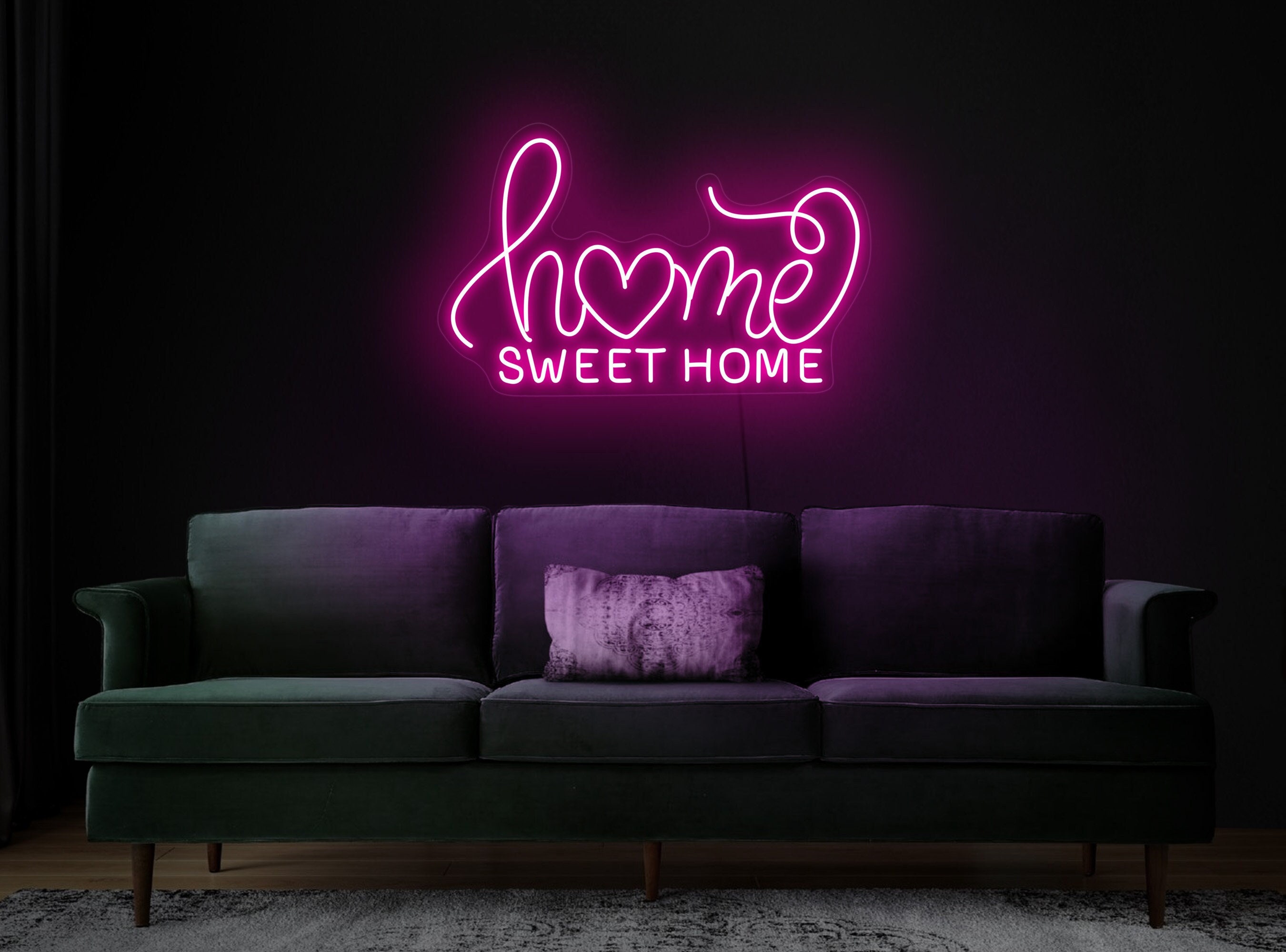 SYLHOME Home Sweet Home LED Neon Light Sign 15.8 X 11.5 USB Wall Decor  Sign Bedroom Living Room Kid's Room Family Birthday Party Housewarming