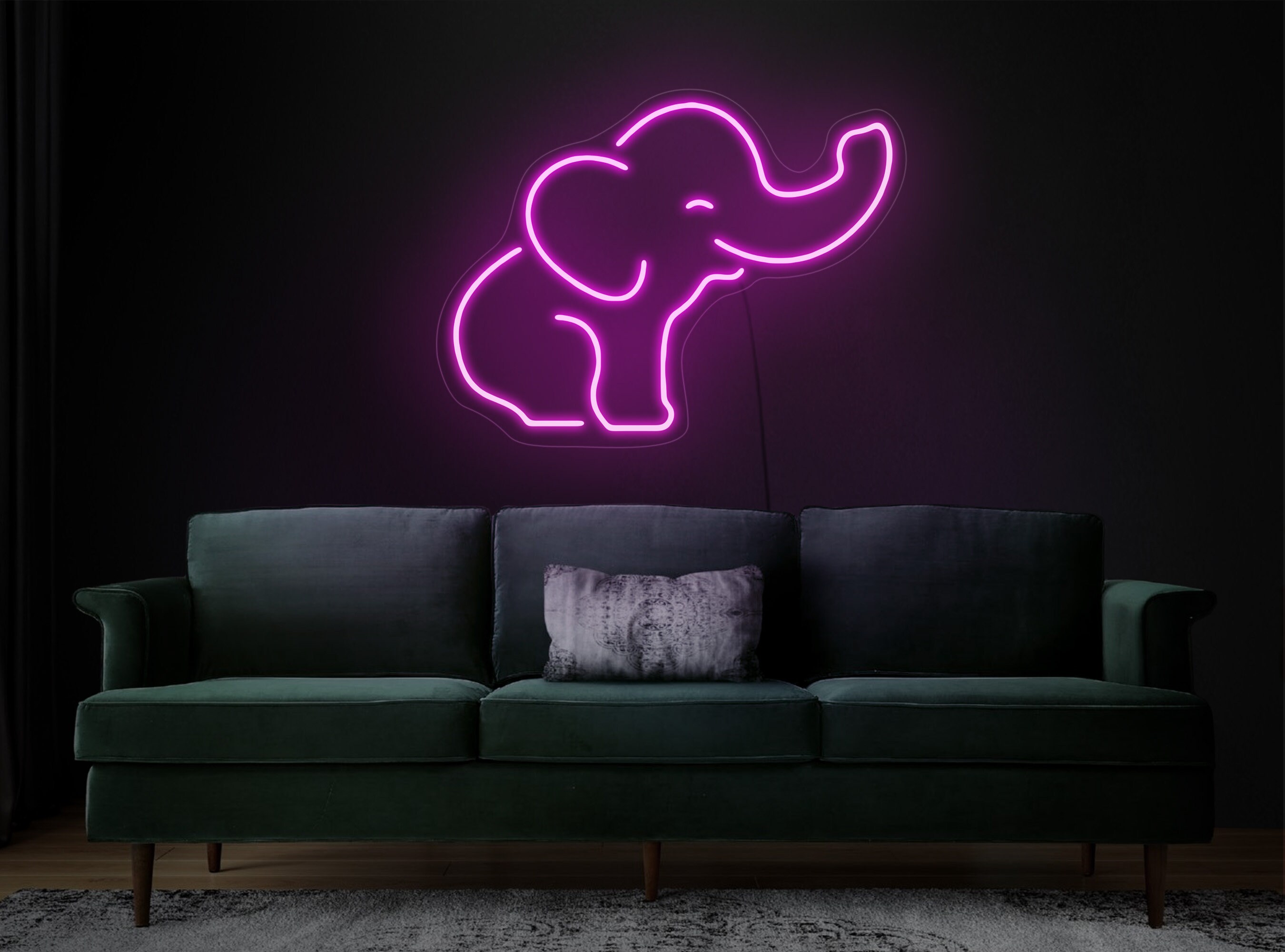 Elephant Neon Light Elephant Neon Sign Elephant Light Sign