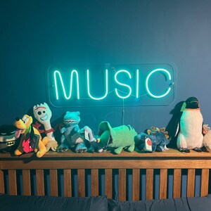 Music neon sign, Music neon light, Music led sign, Music light sign, Music wall decor, Neon sign wall decor, Neon sign for business image 3