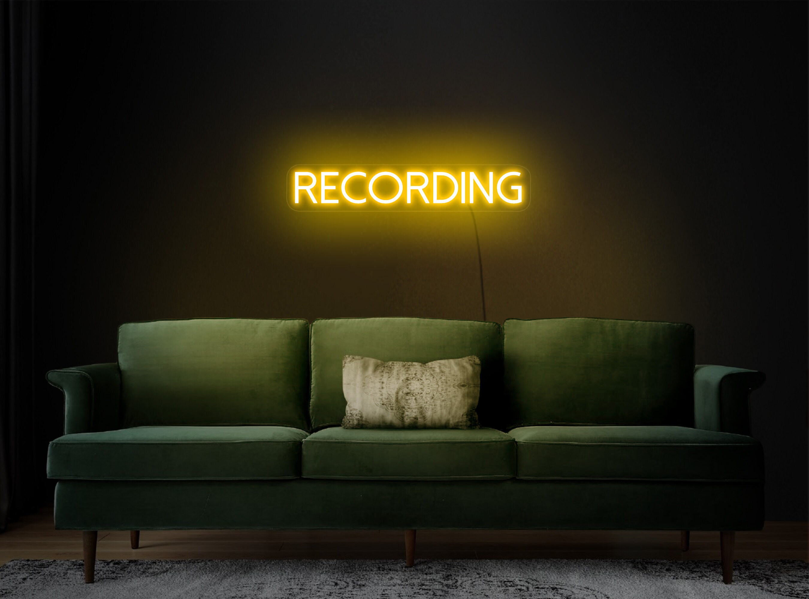 Recording neon sign Recording Recording light sign - Etsy 日本