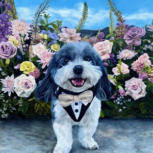Custom Dog Memorial Painting | Pet Remembrance Portrait Commission ...