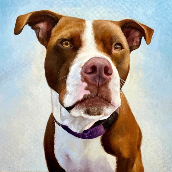 Pet Portrait Oil Painting Paint My Dog Hand Painted Etsy