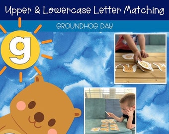 Groundhog Day Uppercase-Lowercase Letter Matching