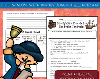 Liberty's Kids Worksheets for ALL Episodes - Print and Digital Format