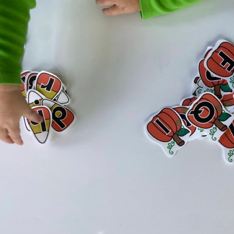 Uppercase - Lowercase Letter Matching Fall Themed Pumpkin and Candy ...