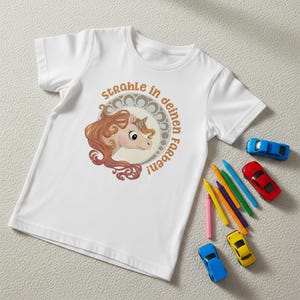 Organic cotton T-shirt for children | Shine in your colors | Unicorn shirt for children | T-shirt with saying for children