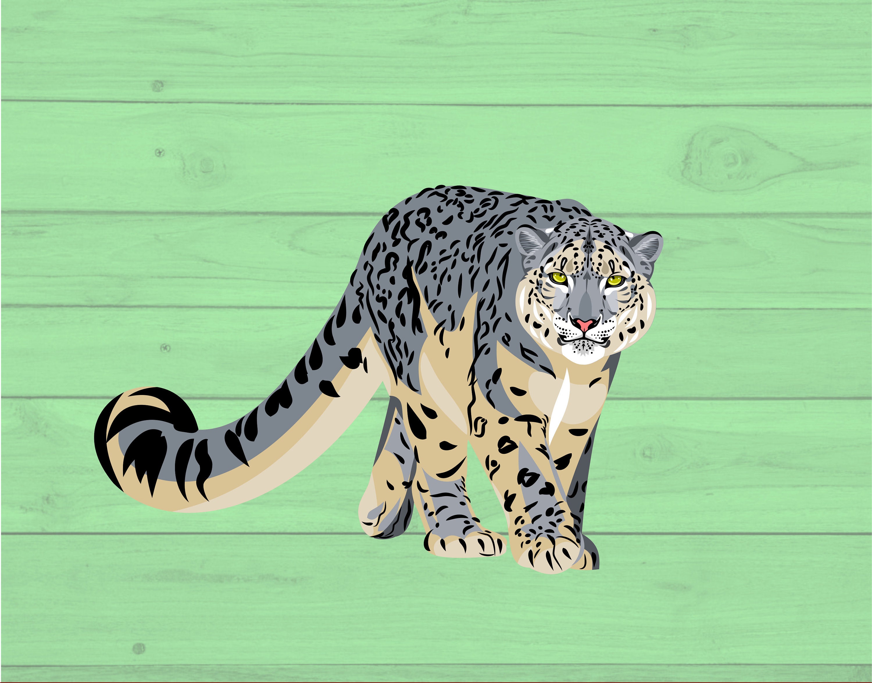 Panthère Des Neiges Dessin Facile Fichier numérique Snow Leopard / PNG / JEPG / Car Decal PNG / - Etsy Canada