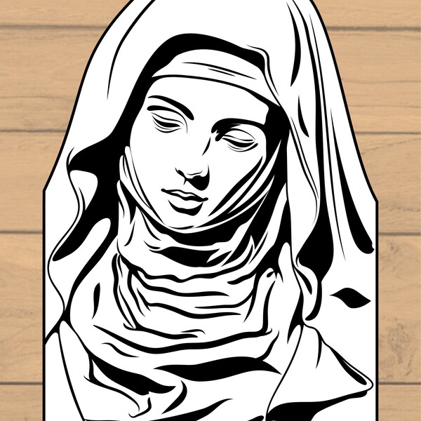 Car Decal Virgin Mary Svg - Etsy