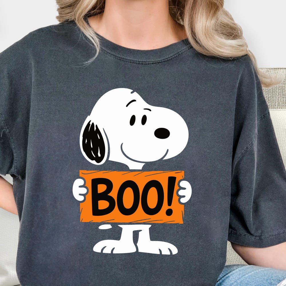 Peanuts Halloween Snoopy Boo! T-Shirt, Snoopy Halloween Shirt, Halloween Tshirt, Snoopy Halloween Tee, Unisex Funny Spooky Halloween Costume Fashion24Hs