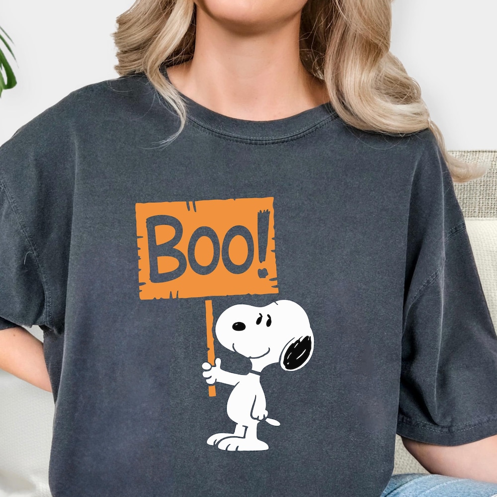 Peanuts Halloween Snoopy Boo! T-Shirt, Snoopy Halloween Shirt, Halloween Tshirt, Snoopy Halloween Tee, Unisex Funny Spooky Halloween Costume Onlytee
