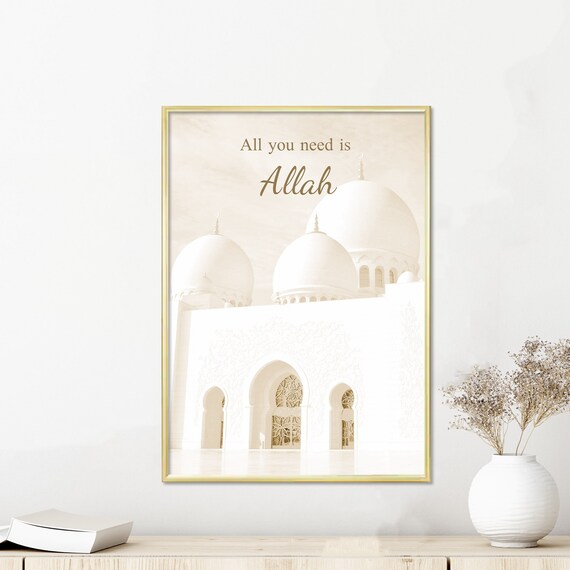 Islamic Murals All You Need Is Allah Islamic Wallart Gifts Etsy