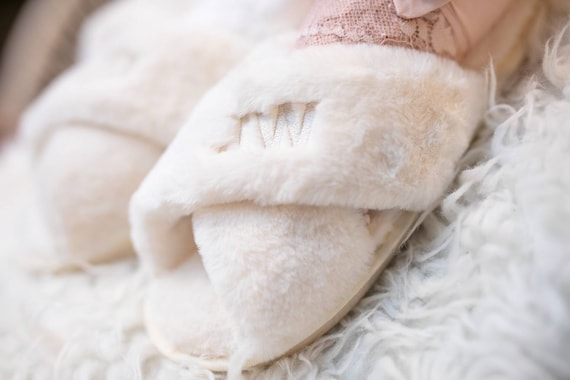 Personalised embroidered slippers Clearance
