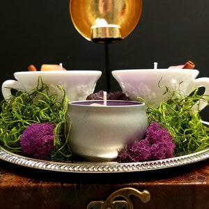 Dionysus altar candles and bottles