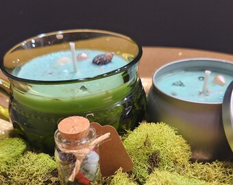 Poseidon altar collection candles and offering bottles