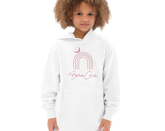 BOHO Girl Rainbow et Moon Girls fleece hoodie | Sweat-shirt à capuche pour filles