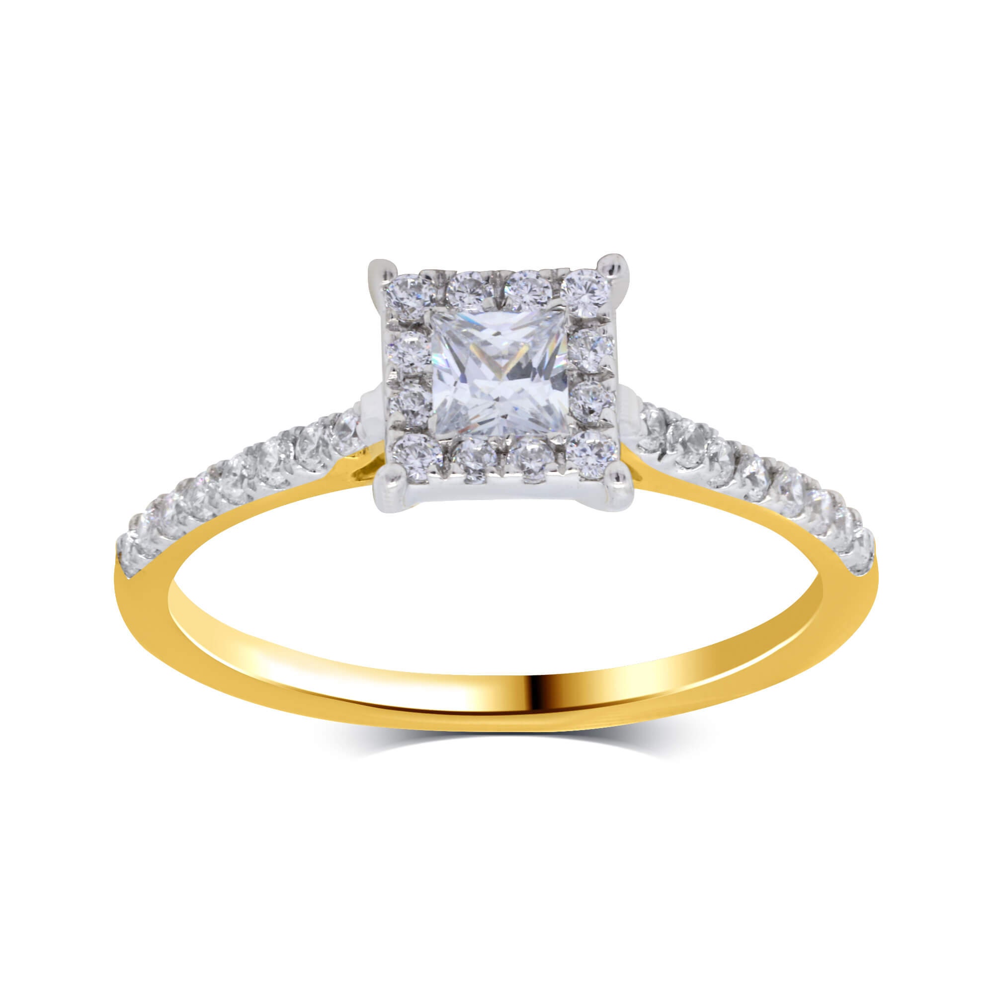 10K Gold Engagement Ring with 1/2ct Diamonds Engagement ring Etsy