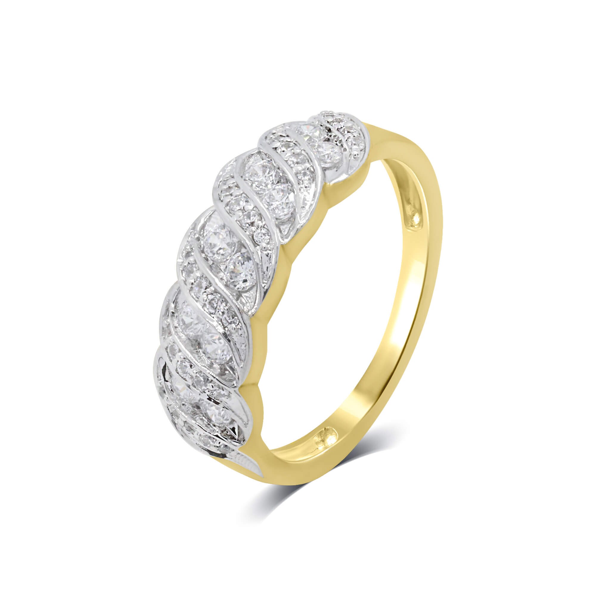 10K Gold Anniversary Ring with 1/2ct Diamonds Pretty Etsy