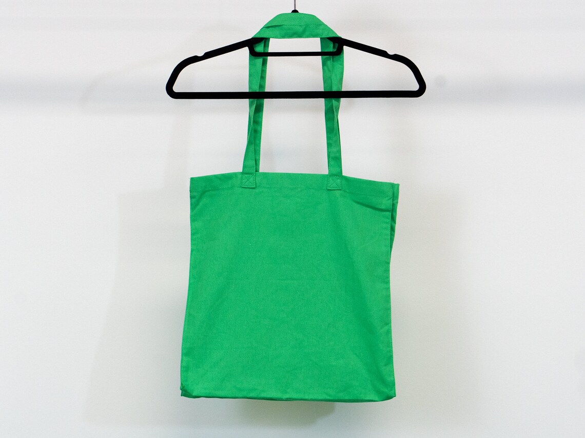 Aldi Green Cotton Grocery Tote Bag Etsy
