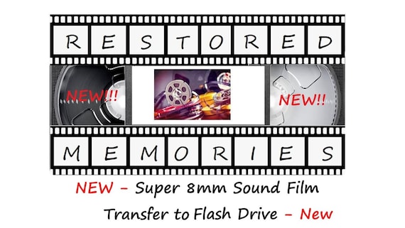 Super 8MM Sound Film Transfer to Flash Drive and DVD cost of - Etsy