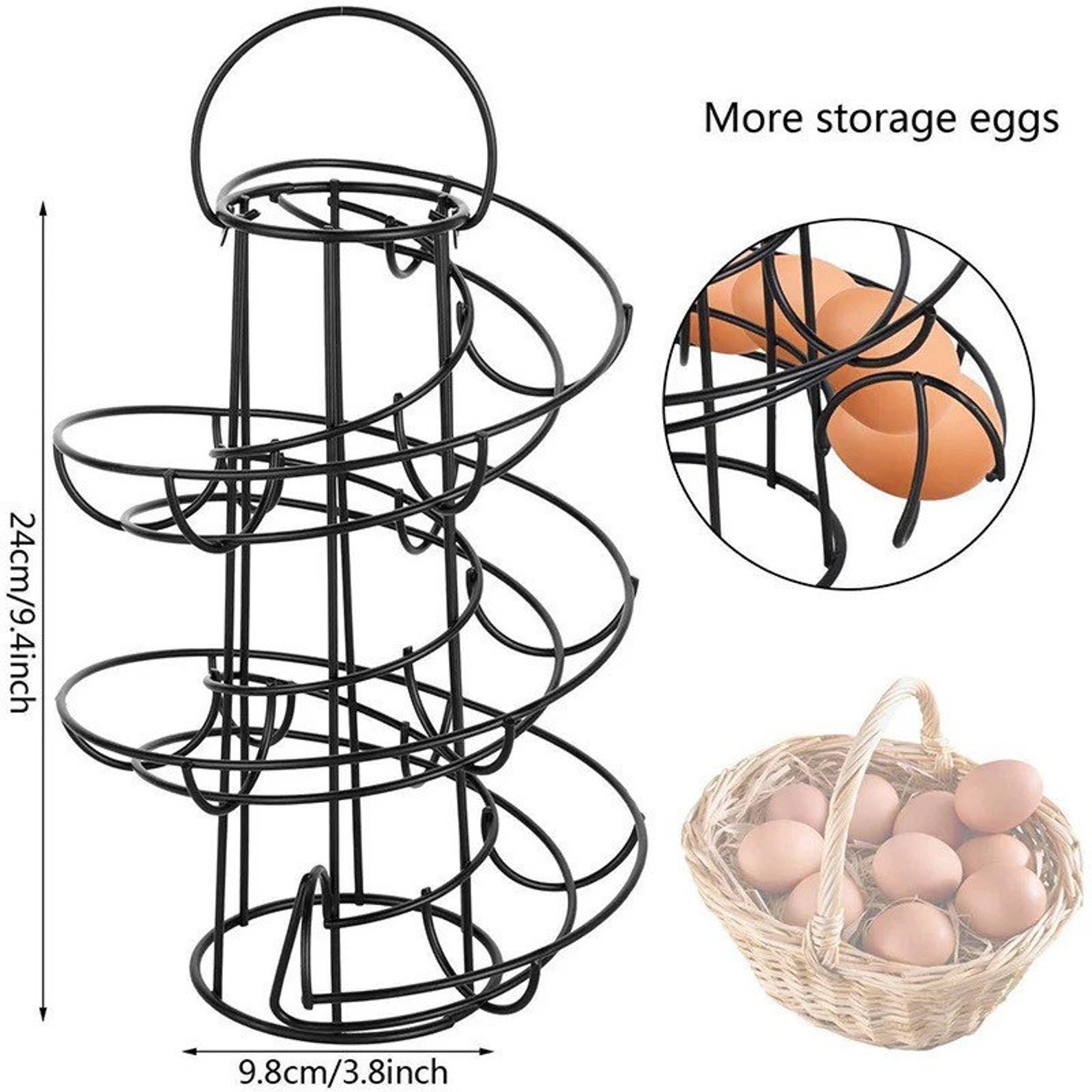 Egg Spiral Holder Egg Collection Spiral Egg Storage Rack Etsy