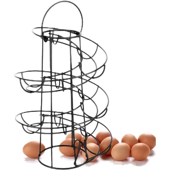 Egg Spiral Holder Egg Collection Spiral Egg Storage Rack Etsy