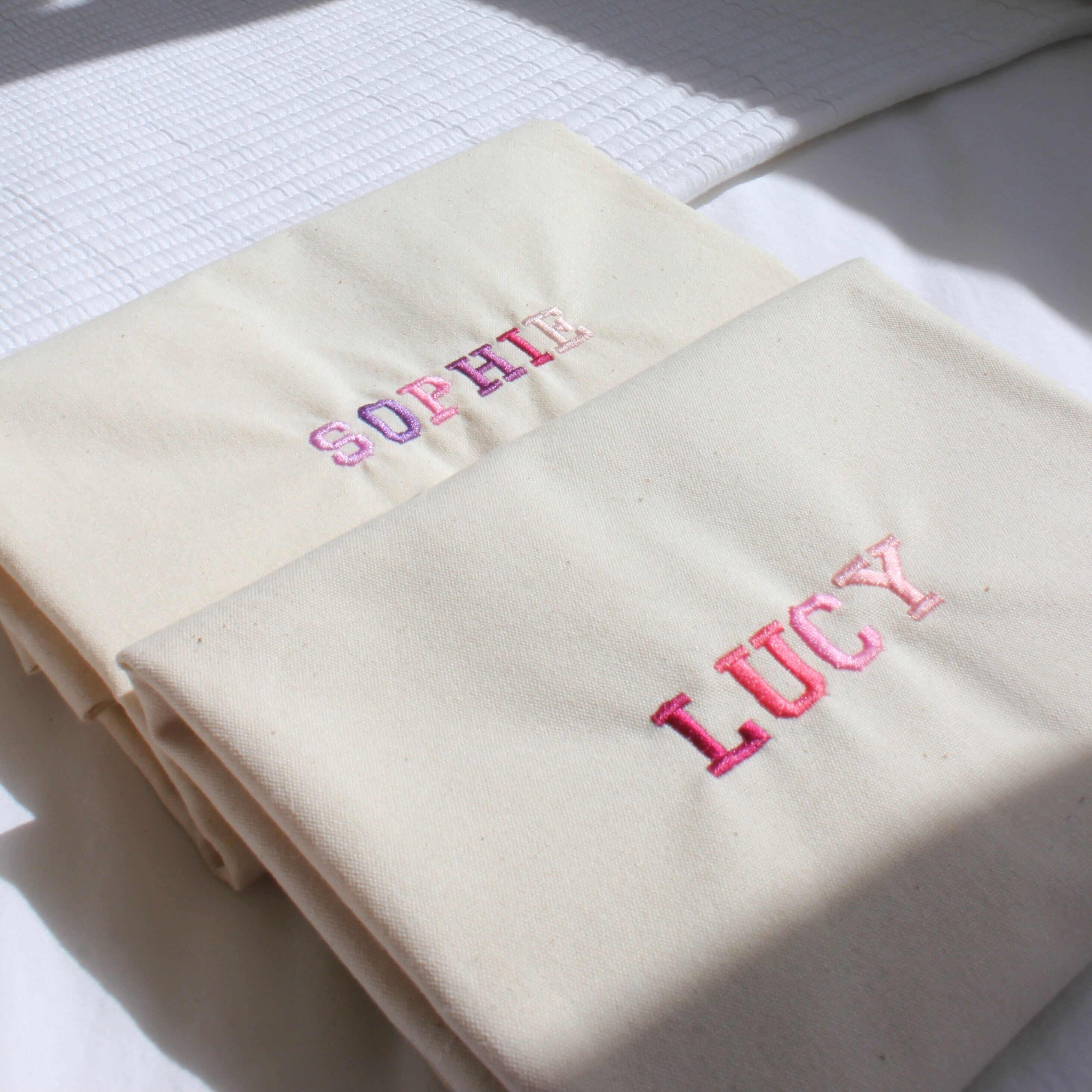 Personalised Name Embroidered Tote Bag Premium Canvas Etsy