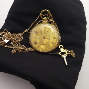 Breitling Laederich, antique 18k gold pocket watch.