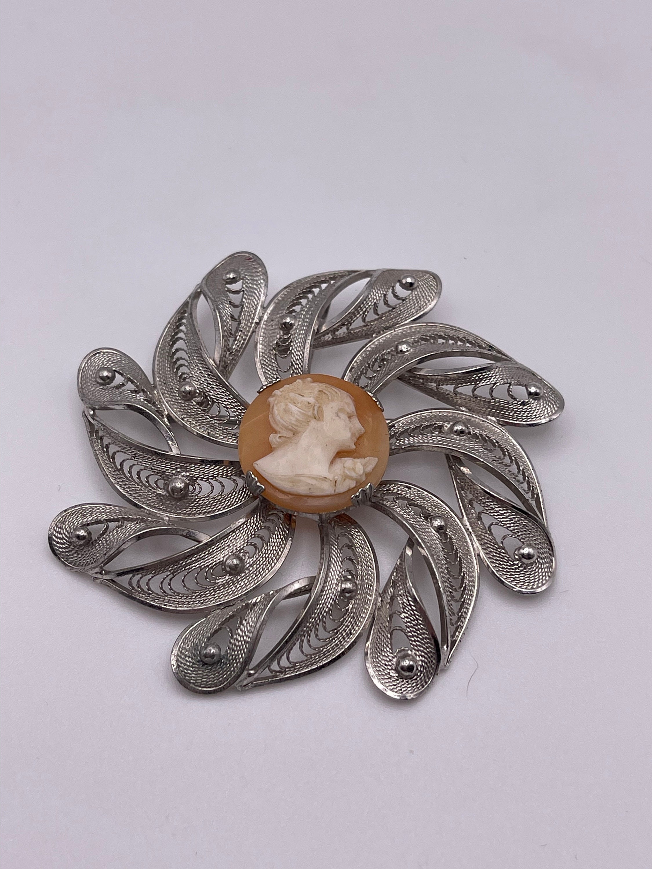 Ross Simons イタリア ヴィンテージ　ブローチ　925 シルバー Ross-simons Vintage Brooch - Etsy