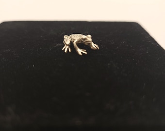 Sterling silver frog charm