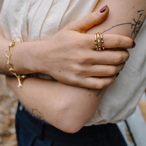 Catch of the Day bracelet 22ct gold plated fish on a handmade sterling silver 22ct gold plated chain. image 2