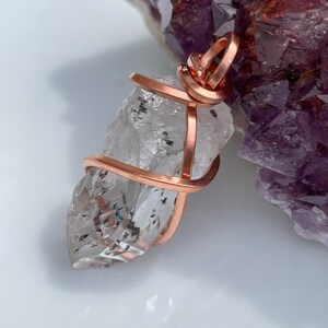 Harlequin Quartz Wire Wrapped Pendant / Crystal Raw Stone / Daily Pendant / Gemstone Pendant / Balance Emotions / Remove fears / FREE SHIP