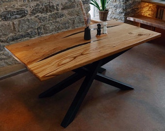 Feldberg dining table | Epoxy resin | Solid wood | Oak | Epoxy resin table | Epoxy table