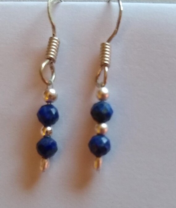 Orecchini Pendenti Rettangolari In Argento 925 Con Lapislazzuli Naturale – Gioielli Fatti A Mano, Regalo Elegante