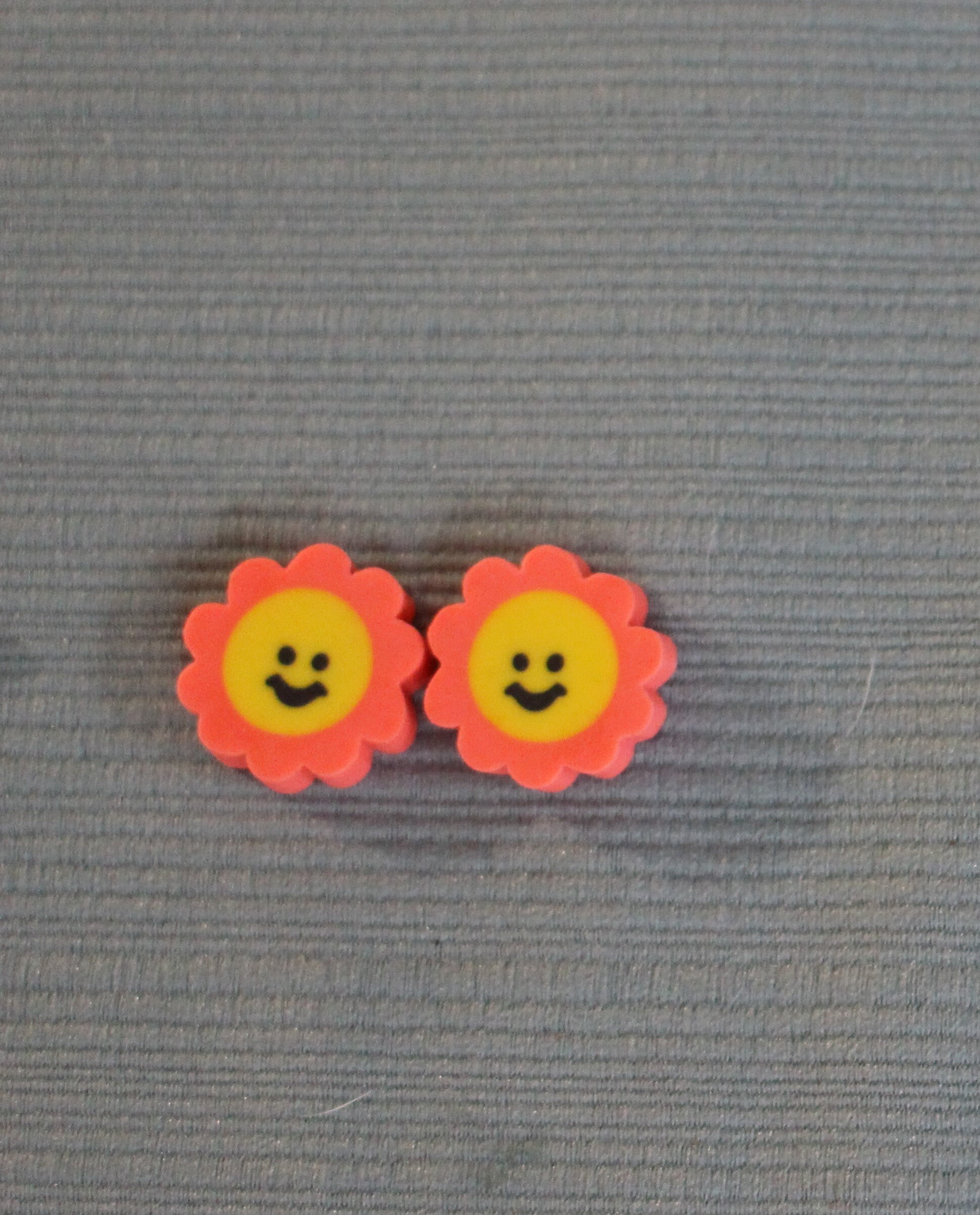 Mini Flower Eraser Earrings Etsy