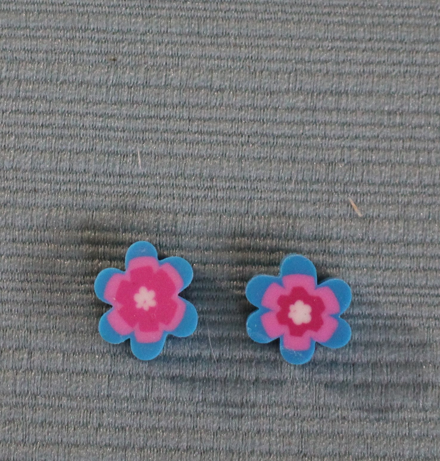 Mini Flower Eraser Earrings Etsy