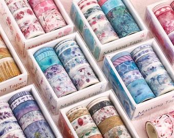 Washi Tape SAMPLE SET 10 Patterns Floral Botanical Autumn Spring Decorative Adhesive Tape for DIY Crafts Scrapbooking Diary Planner Decal