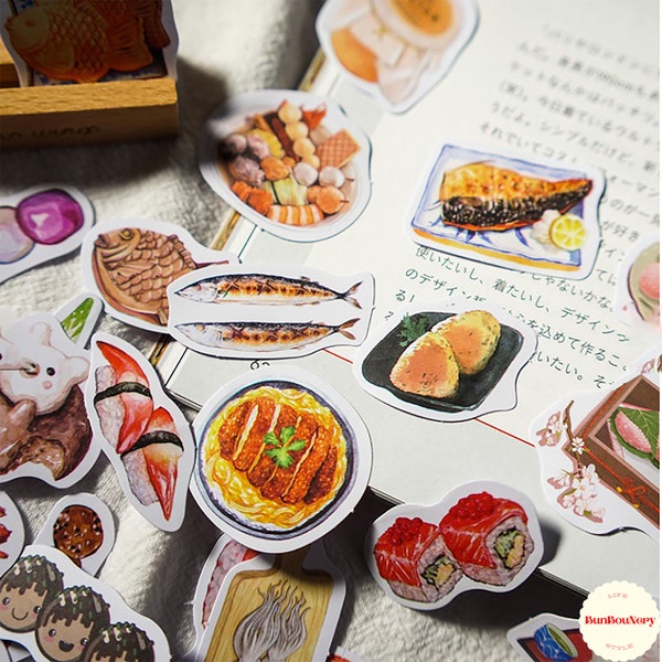 100 Pieces Fresh food stickers Set , Delicious Food stickers, Planner Sticker, kawaii stationary, Scrapbook