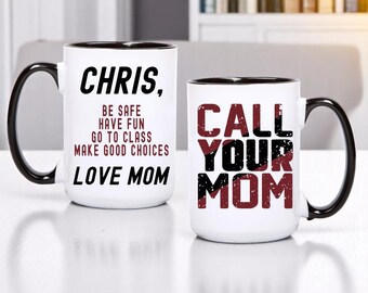 Call Your Mom Mug: Personalized College Student Gift