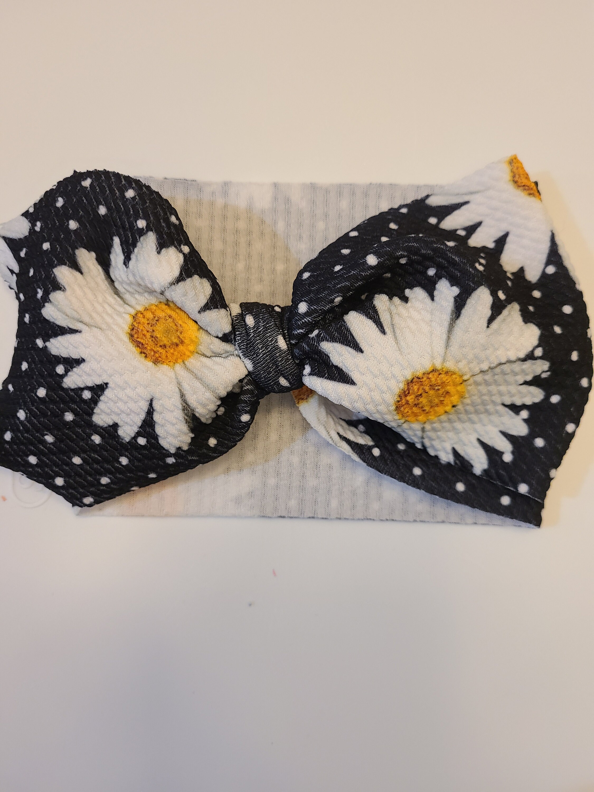 Baby Headwrap Bow Daisy Print Etsy Sweden