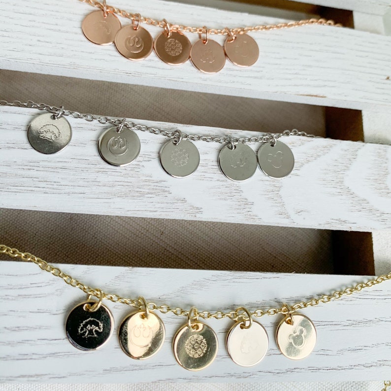 Galaxy\u2019s Edge Epcot Magic Kingdom Disney Parks Inspired Charm Necklace Hollywood Studios Mickey Mouse