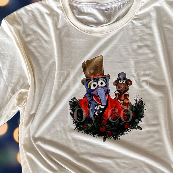 Muppets Christmas Carol-Inspired graphic tee, Muppets inspired, Christmas tee, Kermit the Frog tee