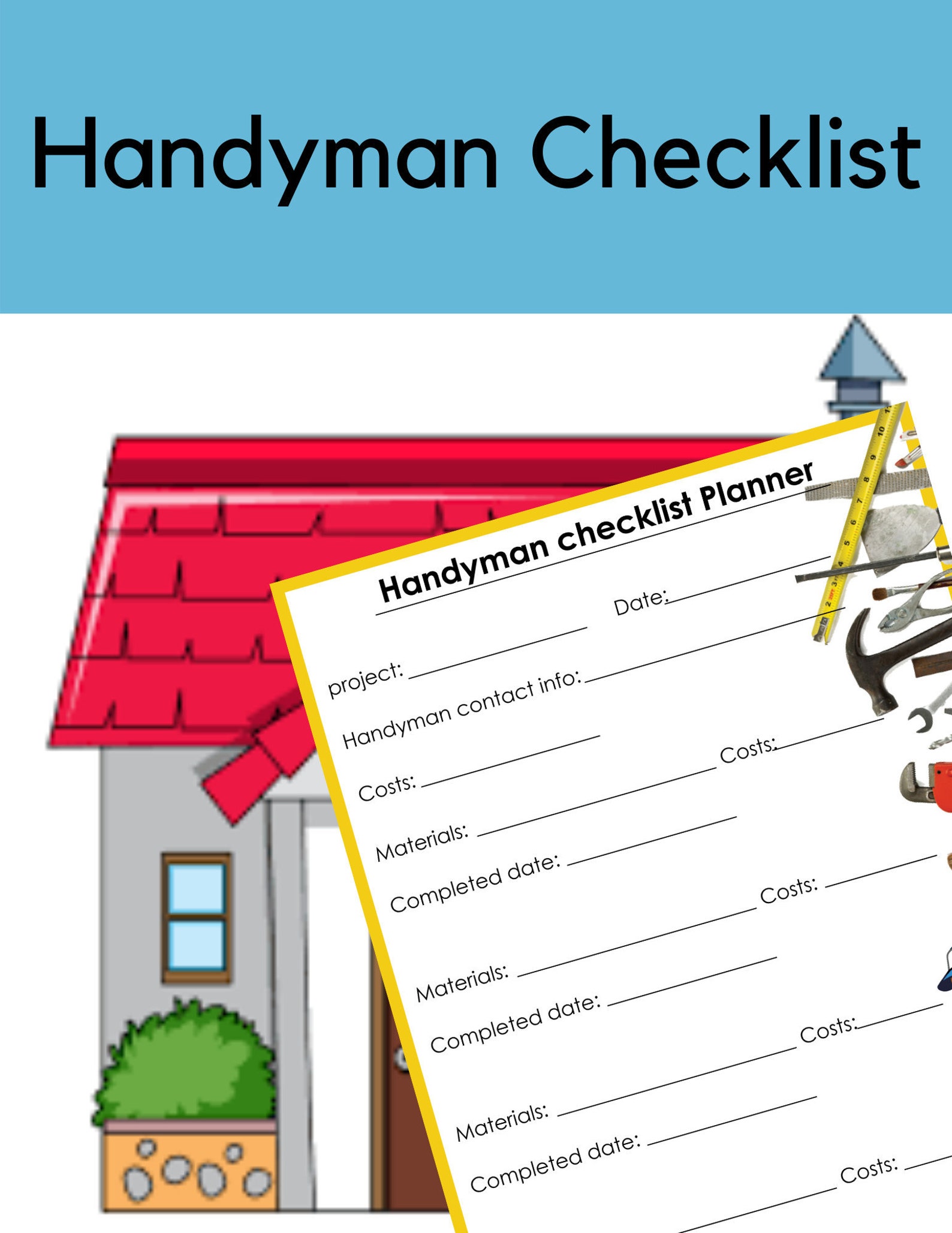 Home Renovation Handyman Checklist Keeping Your Projects Organized Like a Pro Etsy