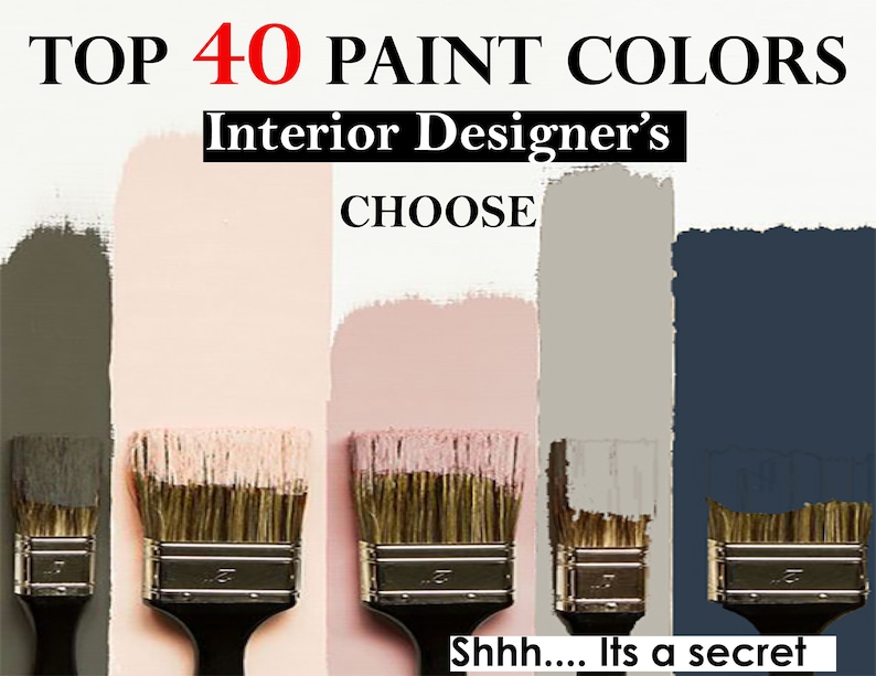 Top Wall Paint colors Interior Designer's use. Color Etsy