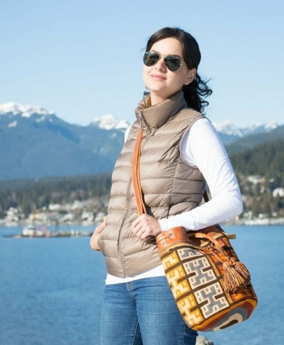 Elegant, Wayuu Bag With Leather Drawstring - Etsy display picture 1