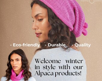 Baby Alpaca Beanie/Loop Scarf