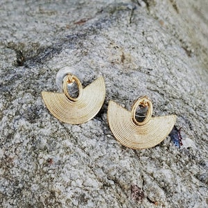 Pre-Columbian Earrings- Gold Platted (24k), Art Replicas, Indigenous Art